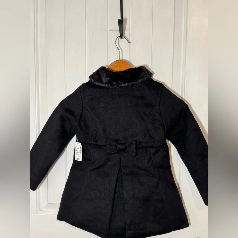 The Children’s Place - Black Faux Fur Collar Coat